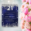Search for silver 21st birthday invitations Modern