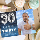 Search for blue and silver birthday invitations For him