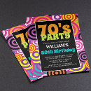 Recherche de 1970s birthday invitations Coloré