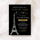 Search for black gold eiffel tower invitations Night in paris