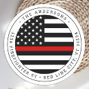 Search for fire return address labels Thin red line