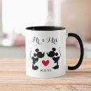 Search for bride and groom silhouette mugs Mr mrs disney