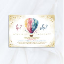 Search for balloon gender reveal invitations Gold