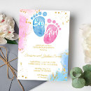 Search for feet gender reveal invitations Boy or girl