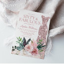 Search for pink and gold 60th birthday invitations Sixty and fabulous