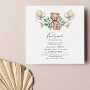 Search for green bear square invitations Gender neutral