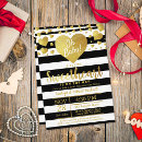 Search for black gold baby shower invitations Black and white stripes