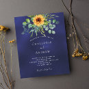 Search for blue and sunflower wedding invitations Rustic