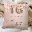 Search for 16th birthday pillows Rose gold