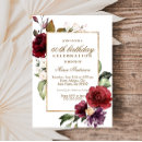 Recherche de burgundy birthday invitations Fleurs