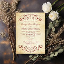 Search for dark red wedding invitations Rustic