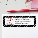 Search for forty return address labels Elegant birthday party