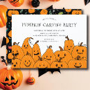 Search for pumpkin carving party invitations Orange and black