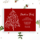 Search for tree christmas invitations Red and white