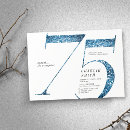 Search for faux glitter invitations Blue