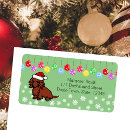 Search for red dachshund return address labels For her