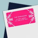 Search for pink snowflake return address labels Trendy