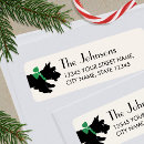 Search for green and black return address labels Merry christmas