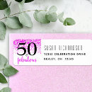 Search for hot pink glitter return address labels 50 and fabulous