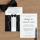 Search for black tuxedo wedding invitations Mr and mr