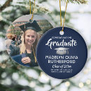 Search for navy blue and silver ornaments Graduation