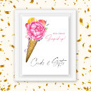 Search for ice cream wedding signs Watercolor