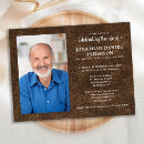 Recherche de faux cuir invitations Célébration de la vie