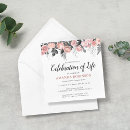 Search for floral celebration of life invitations Death