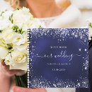 Search for navy blue wedding guest books Silver