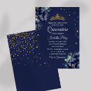 Recherche de navy quinceanera invitations Floral
