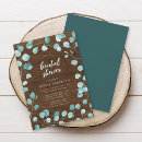 Search for rustic wood bridal shower invitations Eucalyptus
