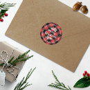 Search for red black plaid return address labels Festive