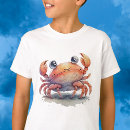 Search for crab kids tshirts Watercolor