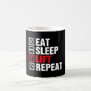 Search for eat sleep gym repeat mugs Exercise