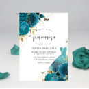 Search for teal and gold quinceanera invitations Green