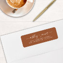 Search for boho chic return address labels Terracotta