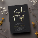 Search for cool 40th birthday invitations Glam