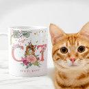 Search for cat and flowers mugs For her