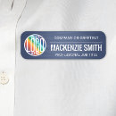 Search for blue name tags Plastic with magnetic backing