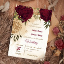 Recherche de vert rouge or invitations Feuilles verts