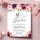 Search for 80 and fabulous birthday invitations Elegant