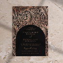 Search for black and gold foil wedding invitations Botanical