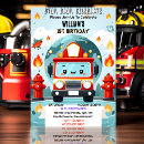 Search for fire engine birthday invitations Firefighter