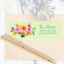 Search for purple green return address labels Script typography