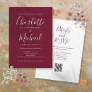 Search for elegant burgundy wedding invitations Qr code