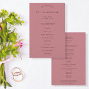 Search for dusty rose wedding programs Modern
