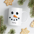 Search for snowman and mugs Hot chocolate
