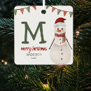 Search for snowman ornaments Green