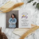 Search for purple and white graduation invitations High school graduation