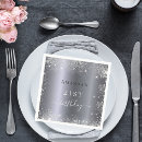 Search for silver napkins Party
